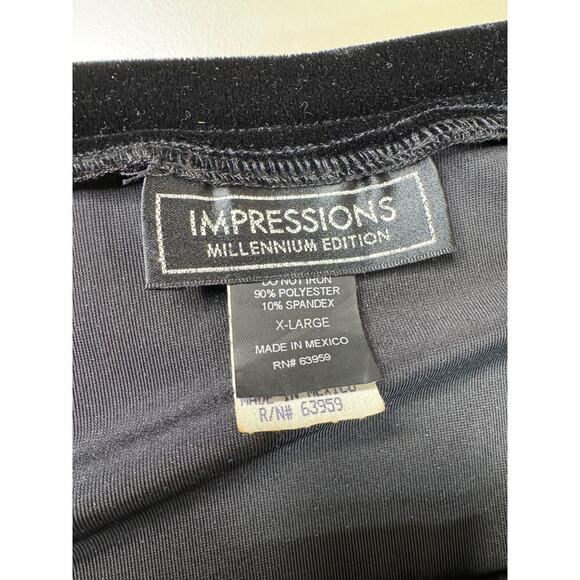 Vintage 90s Y2K Black Velvet Maxi XL Skirt Spooky Halloween Witchy WhimsyGoth - Picture 4 of 9